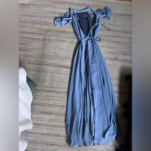 Dusty blue off the shoulder XS lulus bridesmaid dress